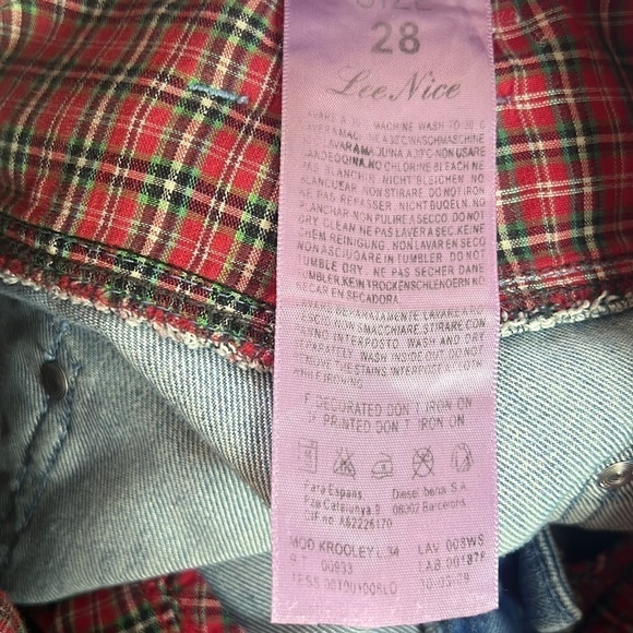 LEE Nice Light Blue Wash Sequinned/Metal Detailed Straight Jeans Size 28 - Picture 12 of 15